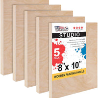 U.S. Art Supply - Tableros de madera de abedul para paneles de pintura de 18.0 x 24.0 in, cuna de 0.7 in de profundidad (paquete de 2) - Lienzo de pared de madera para artistas - Pintura para manualidades mixtas, acrílico, aceite, acuarela, encáustico - Arteztik