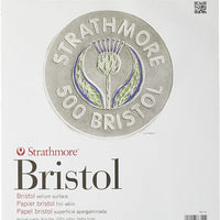 'Strathmore st580 – 62 – 11 in. x 14 en. 2-ply Vellum superficie 500 Series Tape Bound Papel Bristol ( – 15 Hojas - Arteztik