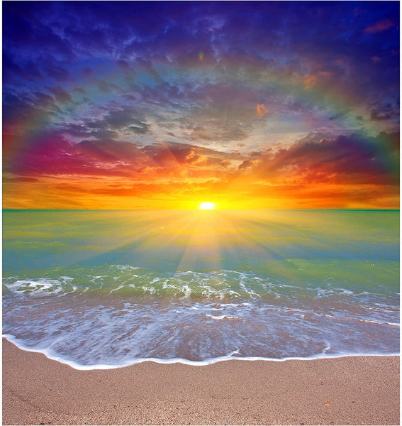 Kit de pintura de diamante para adultos 5D pintura con diamantes DIY Kit de pintura de playa atardecer por número con Gem Art Drill y Dotz 12