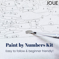 Joue Kit de pintura por números para adultos, kit de pintura acrílica DIY en lienzo de 16.0 in de ancho x 20.0 in de largo (rosa peonía flores en jarrón) - Arteztik