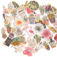 STICON - Pegatinas de flamenco para ordenador portátil, scrapbook, manualidades infantiles (48 piezas) - Arteztik