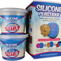 Silicona de plástico – DIY molde de silicona Kit de hacer, Super fácil 1:1 mezcla molde masilla, 3/4 libras, hace fuertes moldes de silicona reutilizables, grado alimenticio, no tóxico - Arteztik
