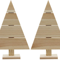 Creative Hobbies Pallet de madera de pie, árbol de Navidad, 14.2 x 9.4 in, decoración rústica de granja, proyecto de manualidades | Paquete de 2 - Arteztik