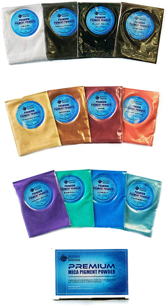Polvo de pigmento premium para resina epoxi paquete variado, juego de 12 colores, 0.18 oz cada uno - Arteztik