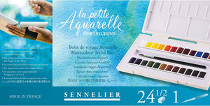Sennelier Acuarelas Le Petite, 24 1/2 recipientes de pintura.