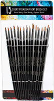 Crafts 4 All - Juego de 12 pinceles para pintura, punta fina, punta redonda, nailon, pinceles acrílicos para acuarela, 10 - Arteztik
