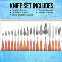 US Art Supply juego de cuchillo para paleta de artista, 18 unidades - Arteztik