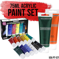 U.S. Art Supply Kit de pintura y pintura para fiesta de arte – 6 caballete, 12 tubos de pintura, 12 paneles de lienzo, 6 juegos de pinceles y 6 delantales - Arteztik