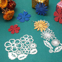 2 juegos de plantillas de corte de metal con diseño de flores y hojas, 14 estilos, plantillas de troquelado 3D para manualidades, álbumes de recortes, tarjetas de papel, 14 unidades en total - Arteztik