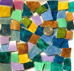 Mosaico Arte y Artesanía Suministros HP Pintado a Mano Reciclado Roto Plato Azulejos Brillante Multicolor Colores Sólidos HP_MA - Arteztik