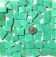 Mosaico Arte y Artesanía Suministros HP Pintado a Mano Reciclado Roto Plato Azulejos Agua Verde HP53 - Arteztik
