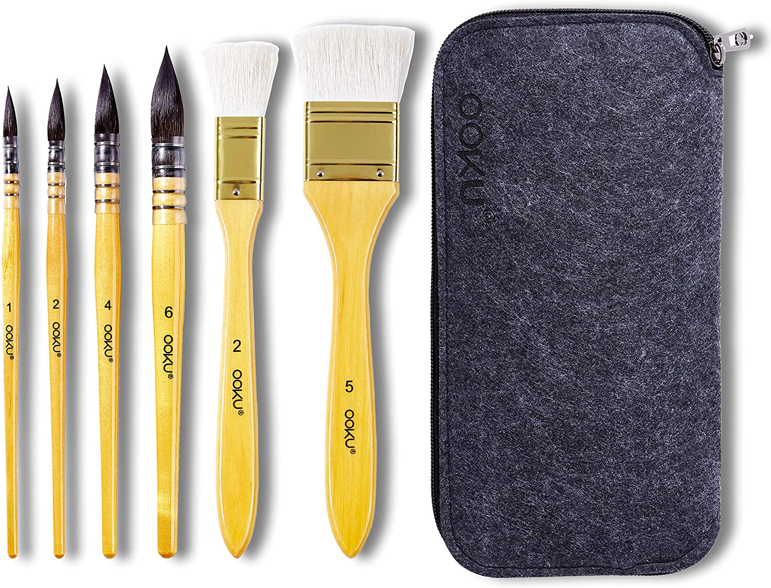 OOKU Juego de pinceles profesionales para acuarela, unidades