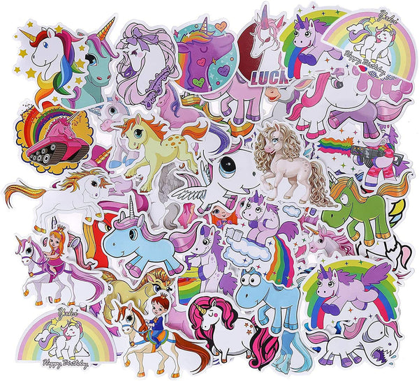 CCINEE 50 pegatinas de unicornio de graffiti impermeables para álbumes de recortes, coche, portátil, monopatín, bicicleta - Arteztik