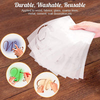 Plantillas de letras de alfabeto más grandes, reutilizables, plantillas de números de plástico para dibujo artístico, manualidades de bricolaje en pizarra, madera, señalización, bistro, bandera de tela, piedra, 40 piezas - Arteztik
