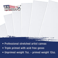 US Art suministro gratuito 10 x 10 inch ácido calidad profesional Perfil lona 6-Pack – 3/4 12 onza PRIMED Gesso – (1 Full Caso de 6 Individuales Lienzos) - Arteztik

