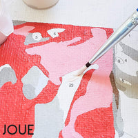 Joue Kit de pintura por números para adultos, kit de pintura acrílica DIY en lienzo de 16.0 in de ancho x 20.0 in de largo (rosa peonía flores en jarrón) - Arteztik
