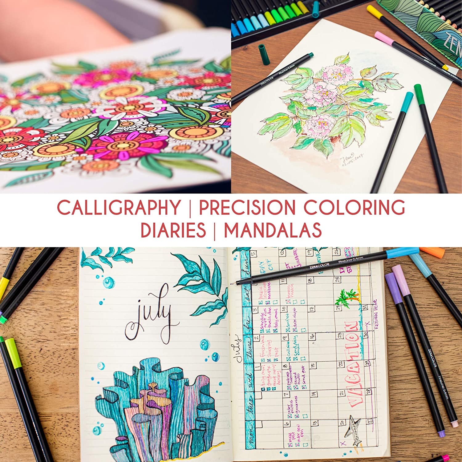 Bolígrafos de doble punta de 120 colores, marcadores de pincel de punta  fina para libros de colorear para adultos, dibujo y letras, caligrafía (120