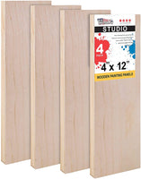 U.S. Art Supply - Tableros de madera de abedul de 7.9 x 15.7 in para paneles de pintura, cuna de 0.7 in de profundidad (paquete de 3) - Lienzo de pared de madera para artistas - Pintura para manualidades mixtas, acrílico, aceite, acuarela, encáustico - Arteztik
