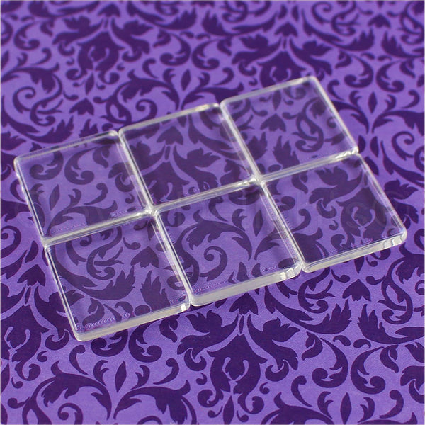 20 cleverdelights Azulejos de vidrio cuadrada – 1 inch – Tiles –  – Cabochons de vidrio Transparente para foto colgantes Bandejas de mosaicos – 1 - Arteztik