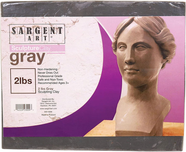 Sargent Art 22-3009 - Arcilla de escultura (2 l), color gris - Arteztik
