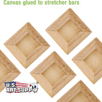 US Art Supply lienzo estirado profesional de 2.0 x 2.0 in (1 paquete de 12 mini lienzos) - Arteztik