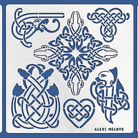 Aleks Melnyk #39 - Plantilla de metal, diseño de nudo celta, redondo y animal, acero inoxidable - Arteztik