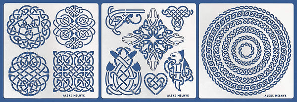 Aleks Melnyk #39 - Plantilla de metal, diseño de nudo celta, redondo y animal, acero inoxidable - Arteztik