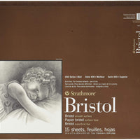 Strathmore 400 Series Bristol, 2 capas lisas, cinta de 18.0 x 24.0 in, 15 hojas - Arteztik