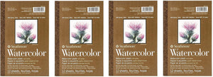 Strathmore (298-103 400 Series Watercolor Pad, 5.5"x8.5", 12 Sheets (Тwo Рack) - Arteztik