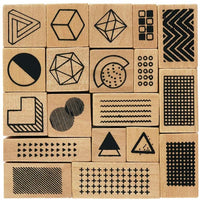 Dizdkizd 19 piezas de sellos de goma de madera, plantas y flores, decoración de madera montada sellos de goma para manualidades, tarjetas y álbumes de recortes - Arteztik