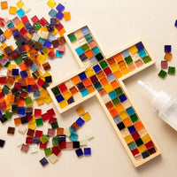 Juvale - Azulejos de mosaico de vidrio, suministros para manualidades (40 colores, 0,4 pulgadas, 1000 piezas) - Arteztik