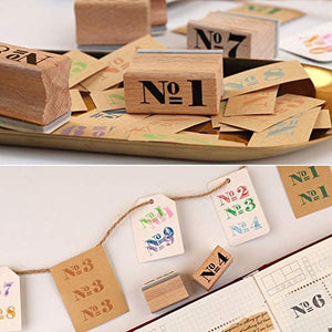 Dizdkizd 19 piezas de sellos de goma de madera, plantas y flores, decoración de madera montada sellos de goma para manualidades, tarjetas y álbumes de recortes - Arteztik