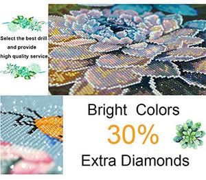 Witfox - Kit de pintura de diamantes 5D para bricolaje con números y lirios de agua, 15.7 x 11.8 in - Arteztik