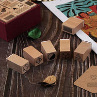 Dizdkizd 19 piezas de sellos de goma de madera, plantas y flores, decoración de madera montada sellos de goma para manualidades, tarjetas y álbumes de recortes - Arteztik
