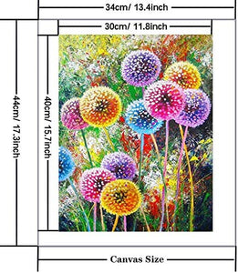 DIY 5D Diamond Painting Kits for Adults, Full Drill Rhinestone Embroidery Paint for Kids, Home Wall Decor Cross Stitch Arts Number by Aunkun (Colorful Flowers Cross 13.3x17.3 inch) - Arteztik
