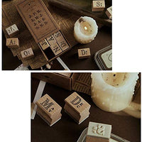 Dizdkizd 19 piezas de sellos de goma de madera, plantas y flores, decoración de madera montada sellos de goma para manualidades, tarjetas y álbumes de recortes - Arteztik