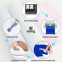 KENICUT PU transferencia de calor adhesivo rollo de vinilo 100.1 x 11.5 ft para camiseta DIY (azul) - Arteztik
