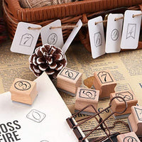 Dizdkizd 19 piezas de sellos de goma de madera, plantas y flores, decoración de madera montada sellos de goma para manualidades, tarjetas y álbumes de recortes - Arteztik
