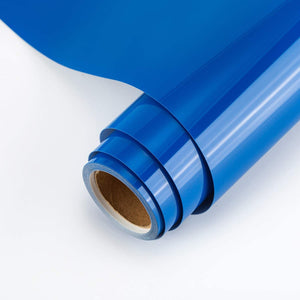 KENICUT PU transferencia de calor adhesivo rollo de vinilo 100.1 x 11.5 ft para camiseta DIY (azul)